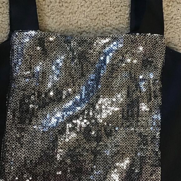 Nanette LEPORE Black SILVER SEQUINS  Dressy Sz 8 - Picture 6 of 9